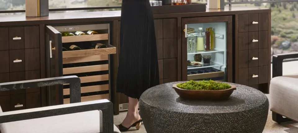 wine center in kitchen